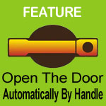 operate the door by handle